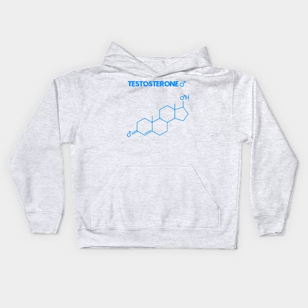 Testosterone male Hormone Chemical Structure Kids Hoodie by labstud